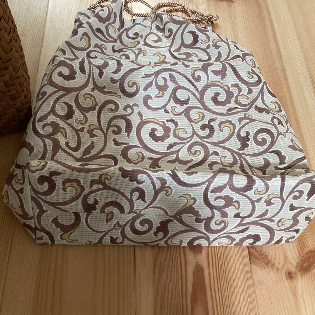 ブラウン 仙台やまぶどうかごバッグ ハンドル付き