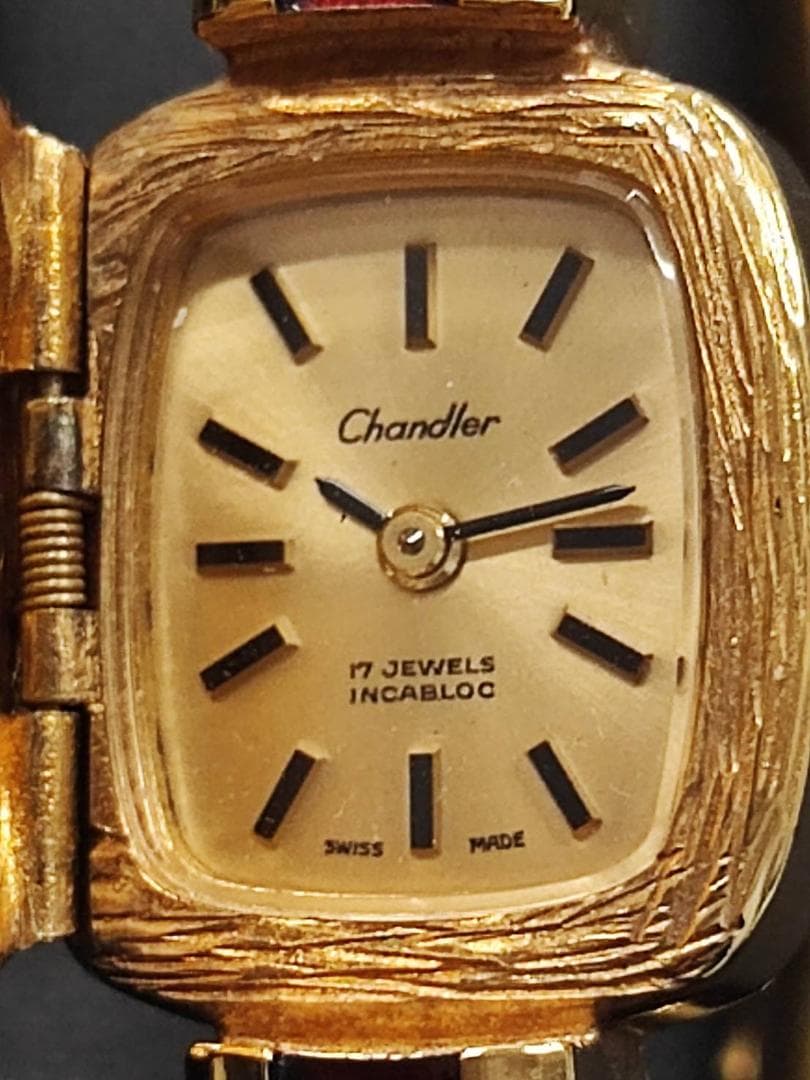 Chandler 17jewels 手巻き腕時計 バングル 稼働品
