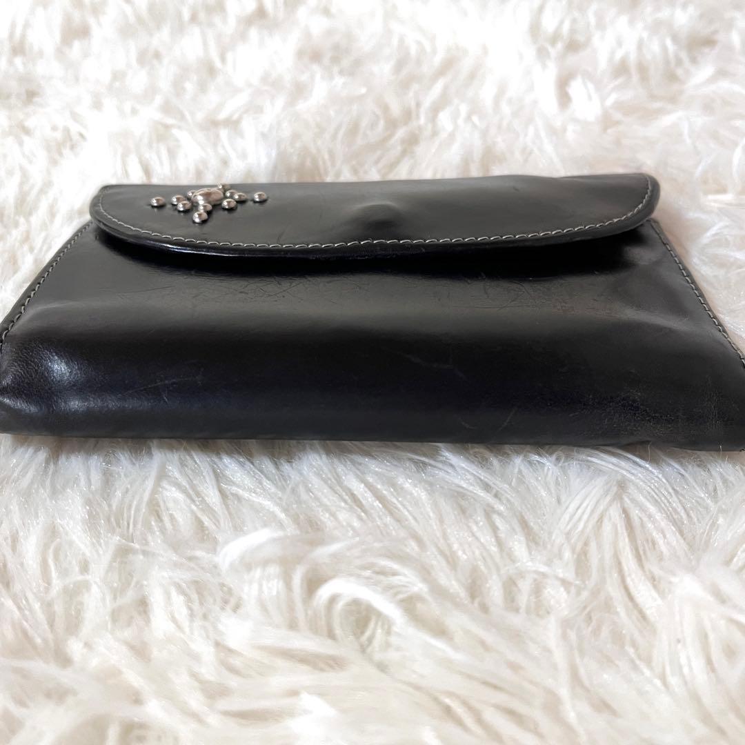 ホワイトハウスコックス 三つ折り財布 ブライドルレザー 本革 スタッズ