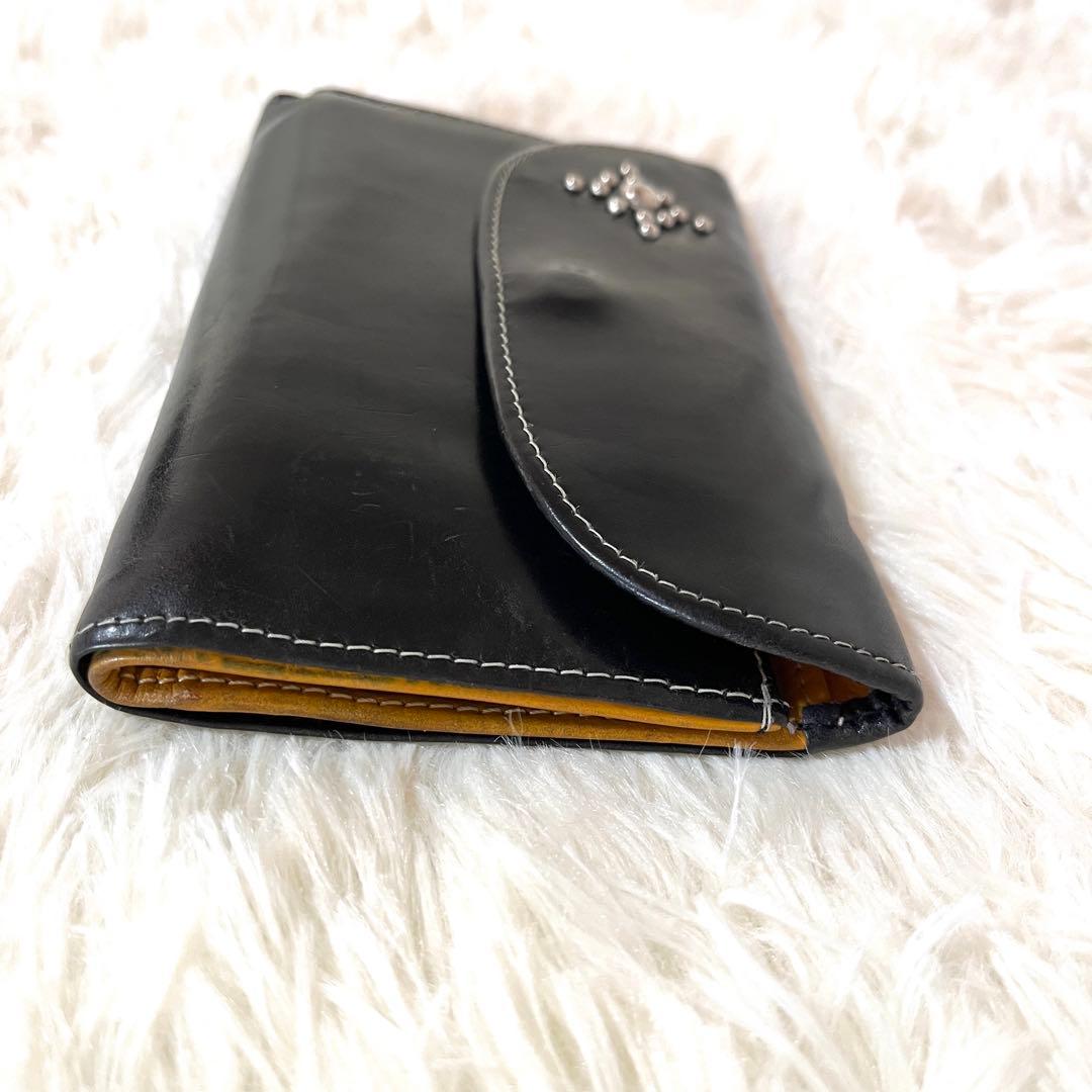 ホワイトハウスコックス 三つ折り財布 ブライドルレザー 本革 スタッズ