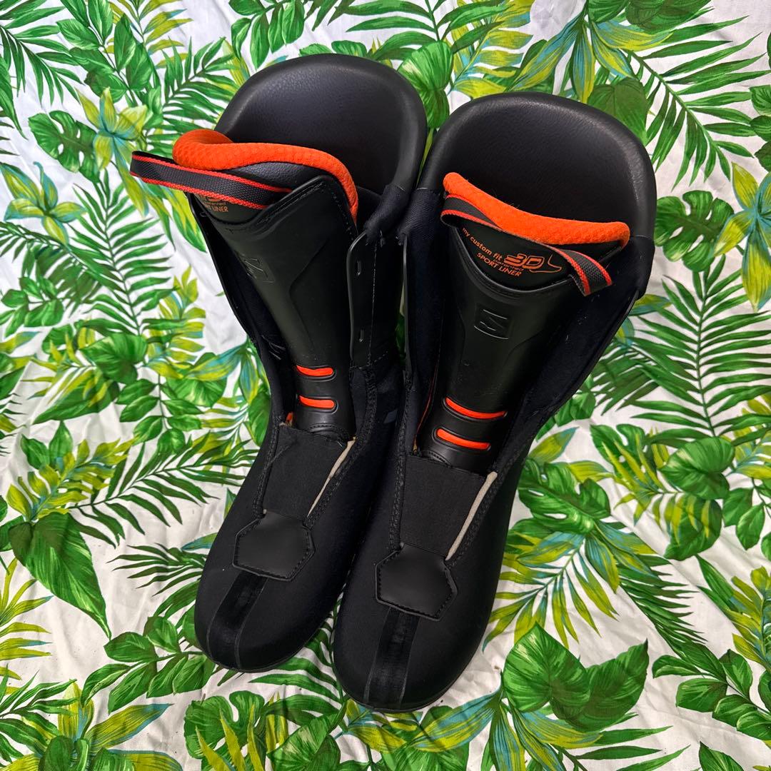 サロモン S max 26.5cm スキーブーツ flex100 黒/オレンジ