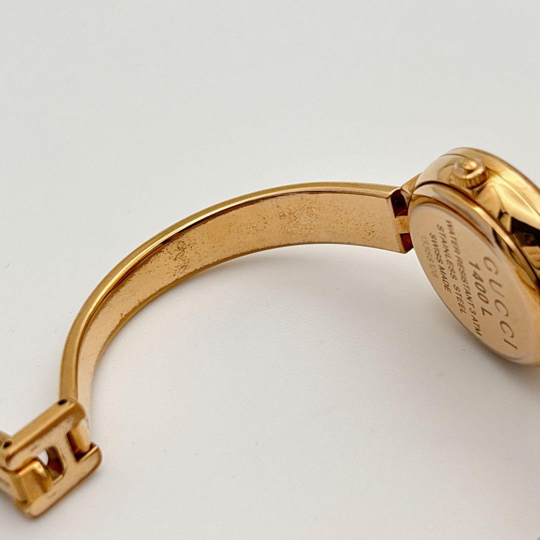 【希少・電池新品・完備】GUCCI 1400L ゴールド GG柄 ラウンド