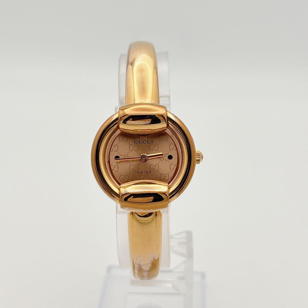 【希少・電池新品・完備】GUCCI 1400L ゴールド GG柄 ラウンド