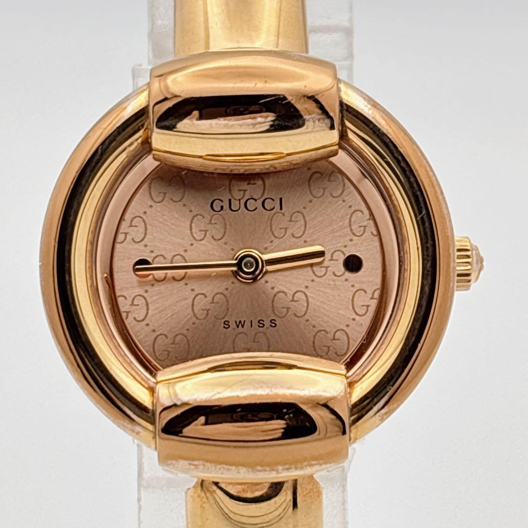 【希少・電池新品・完備】GUCCI 1400L ゴールド GG柄 ラウンド