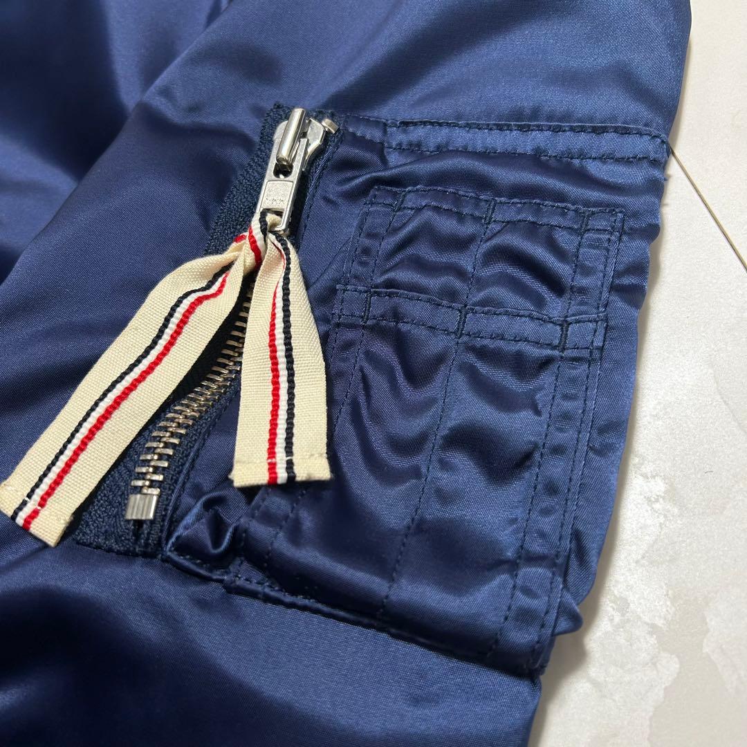 メゾンキツネ ネイビー MA-1 フライトジャケット L ブルゾン