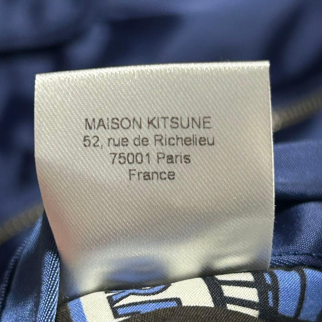 メゾンキツネ ネイビー MA-1 フライトジャケット L ブルゾン