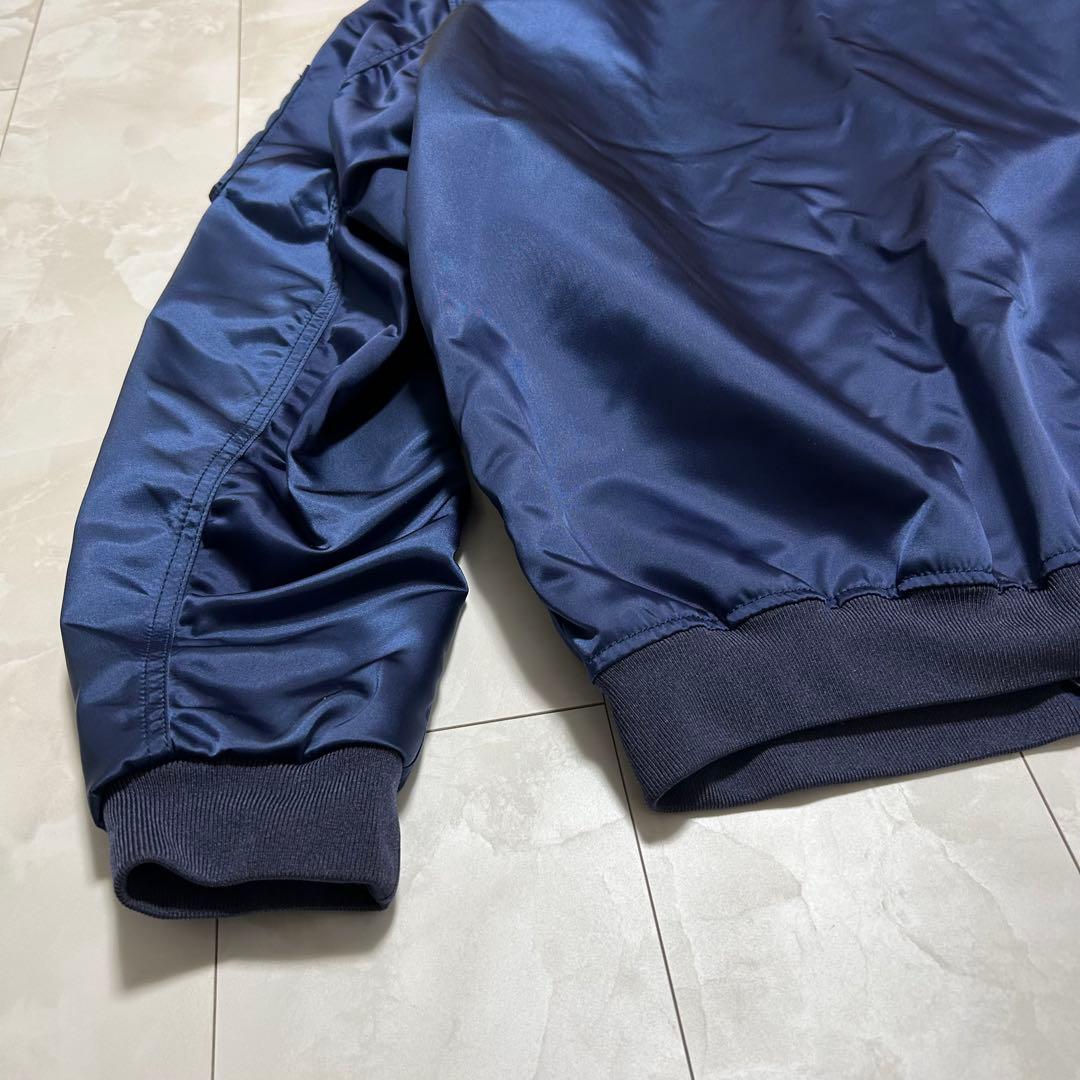 メゾンキツネ ネイビー MA-1 フライトジャケット L ブルゾン