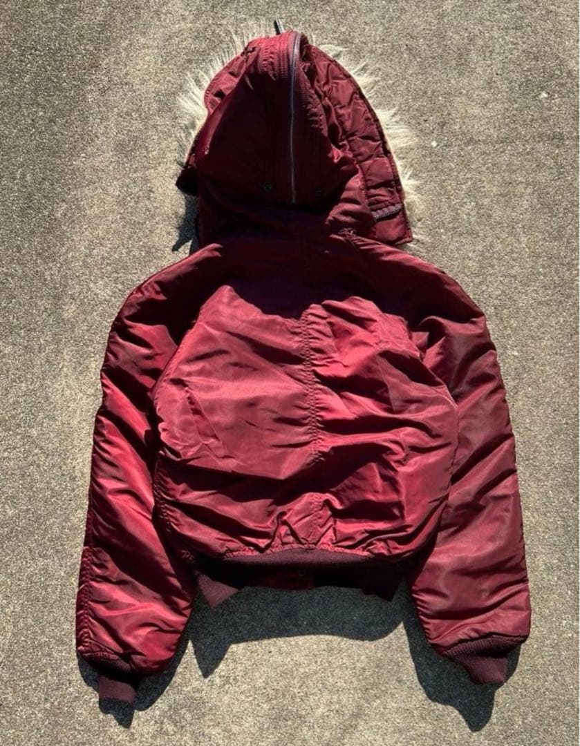 極美品 80s alpha N2B ボルドー ARMY ミリタリー us