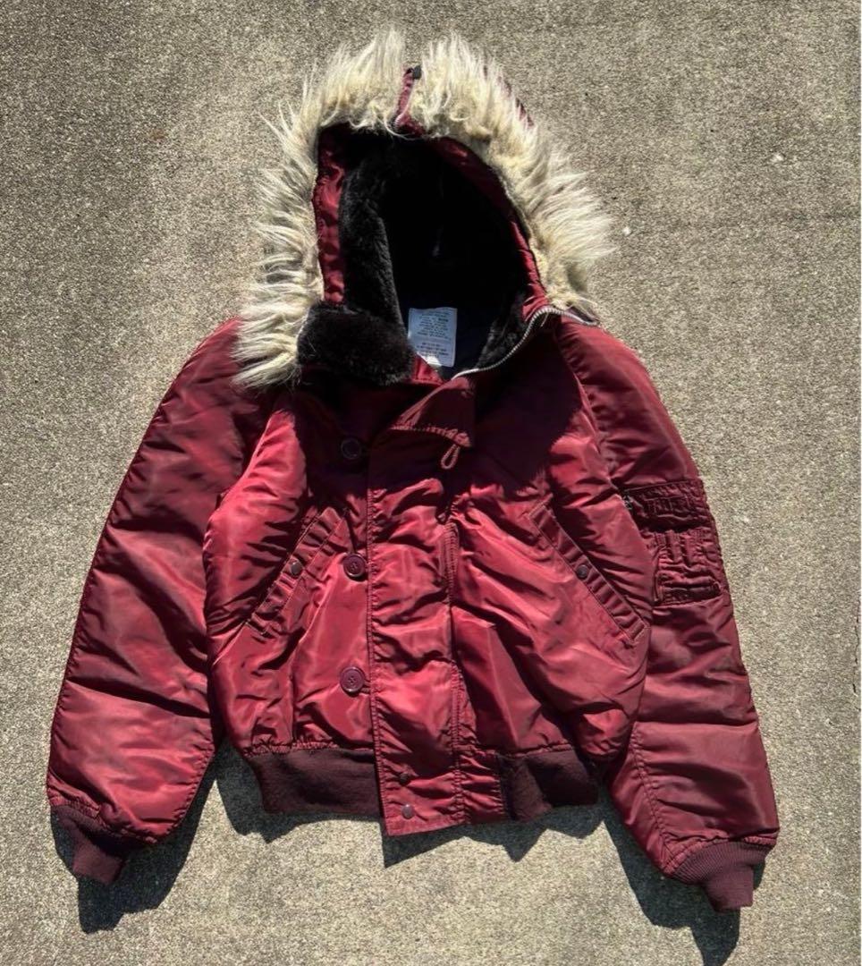 極美品 80s alpha N2B ボルドー ARMY ミリタリー us