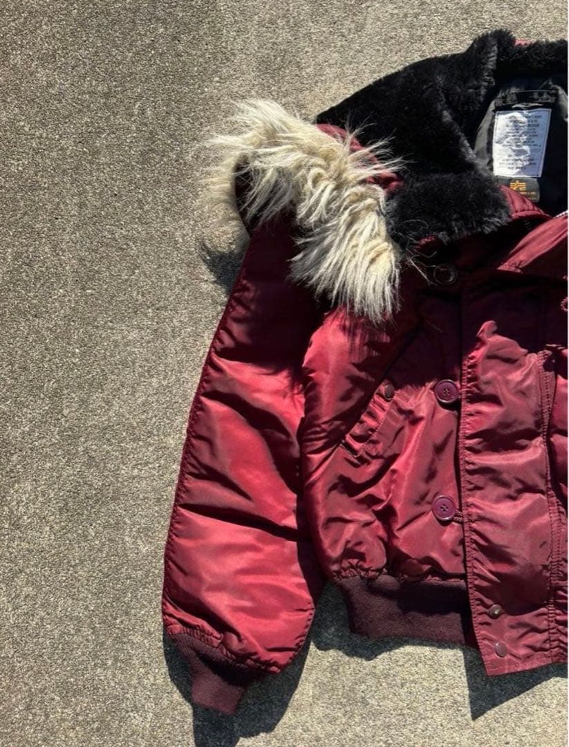 極美品 80s alpha N2B ボルドー ARMY ミリタリー us