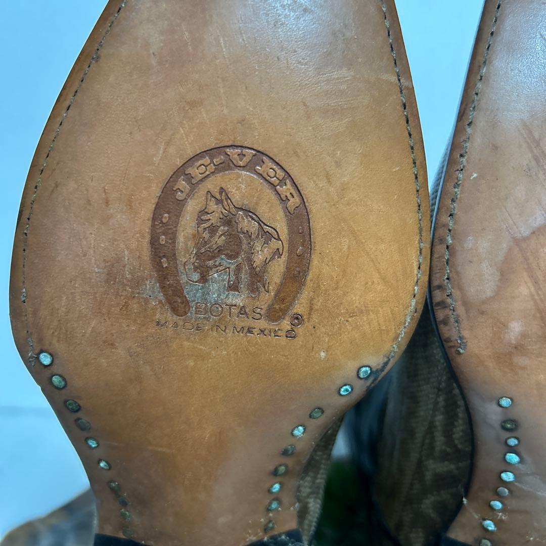 メキシコ製BOTAS JE-VERウエスタンブーツ エキゾチックレザー271/2