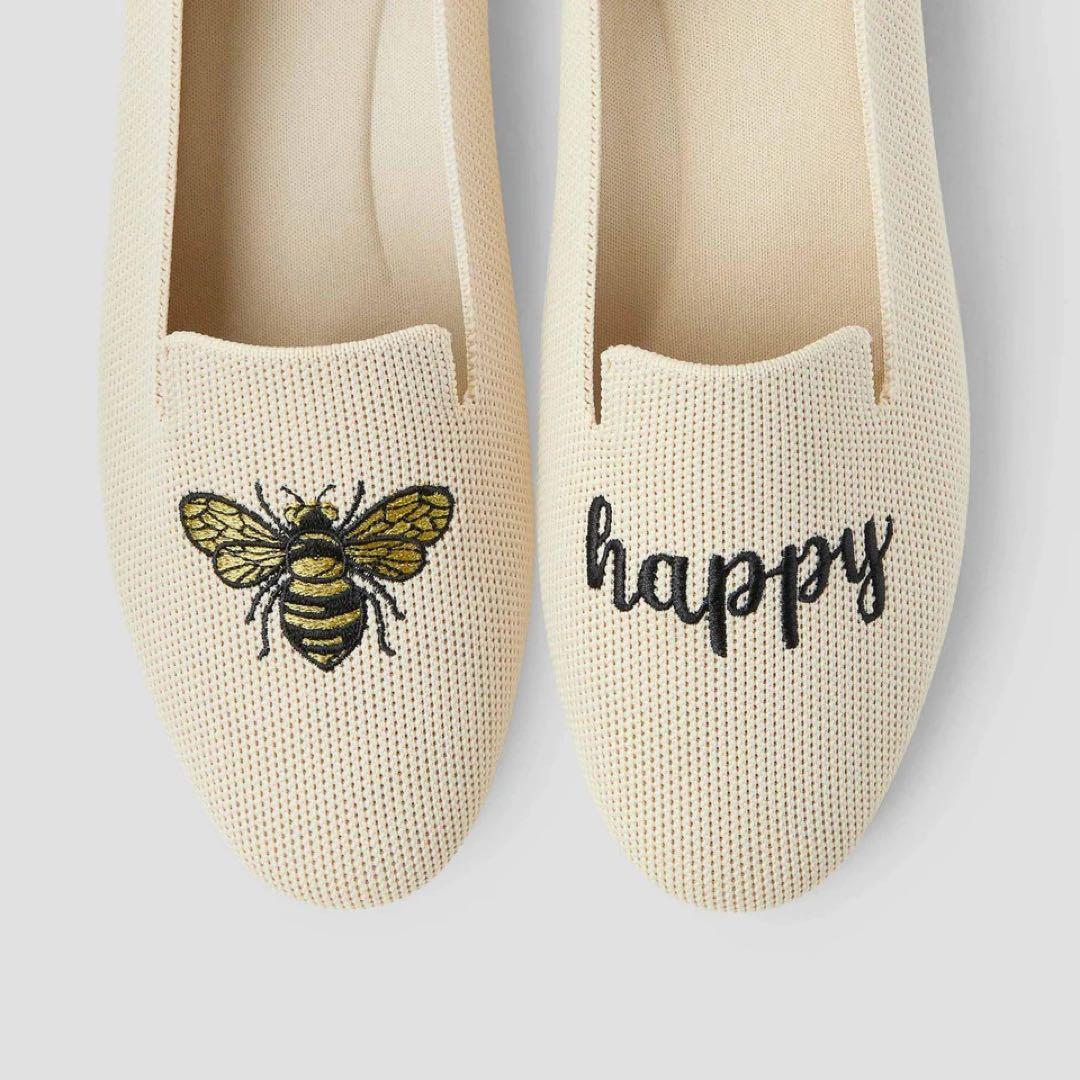 【新品未使用】VIVAIA[Audrey]ラウンドトゥ アニマル刺繍 ローファー