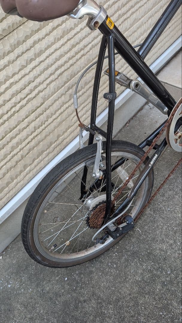 ミニベロ miyata 自転車 黒 スチールフレーム 引き取り限定