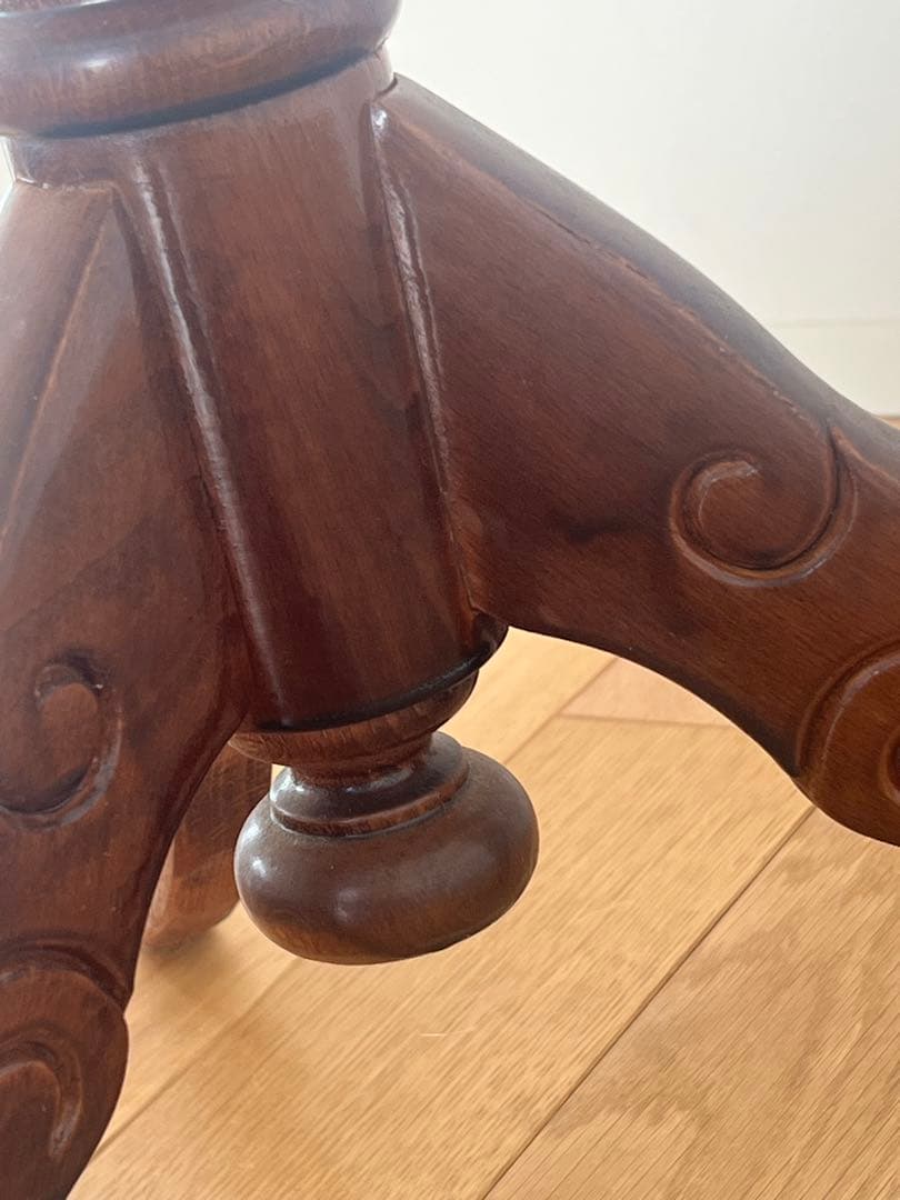 象嵌細工 コーヒーテーブル サイドテーブル 飾り台 波型天板 アンティーク