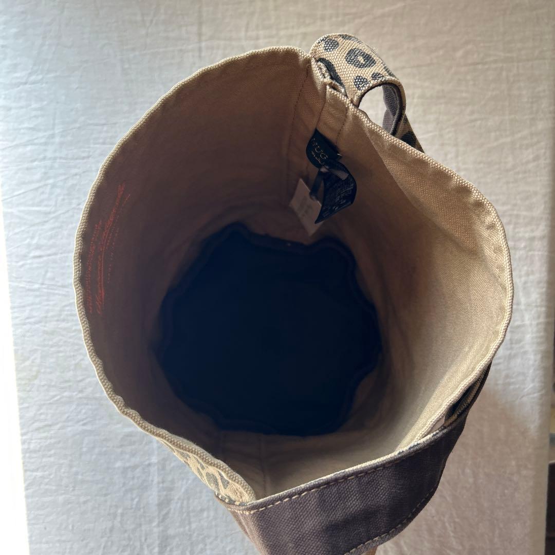 ハグオーワー　レオパード柄バケットバッグM size