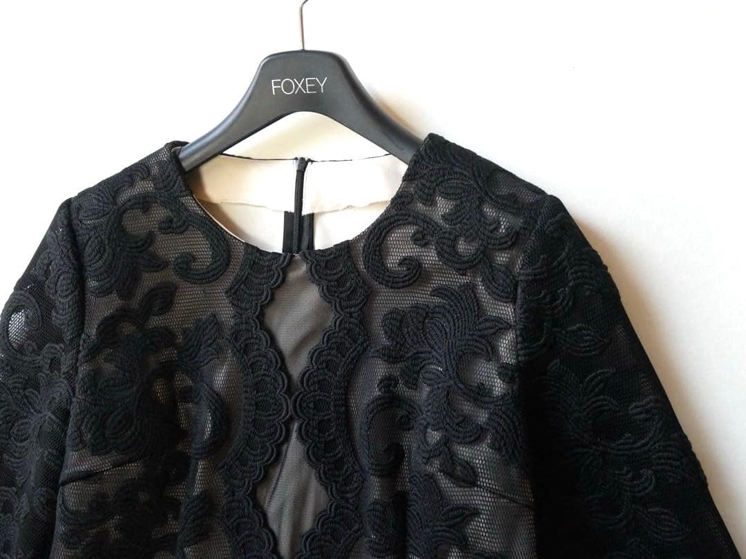 Leilian レリアン レースデザイン ミディ丈 ワンピース 9