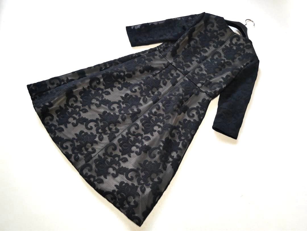 Leilian レリアン レースデザイン ミディ丈 ワンピース 9