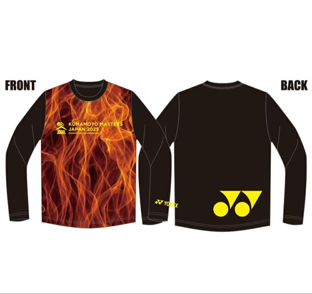 熊本マスターズ2025 バドミントン　長袖シャツ　ロングTシャツ