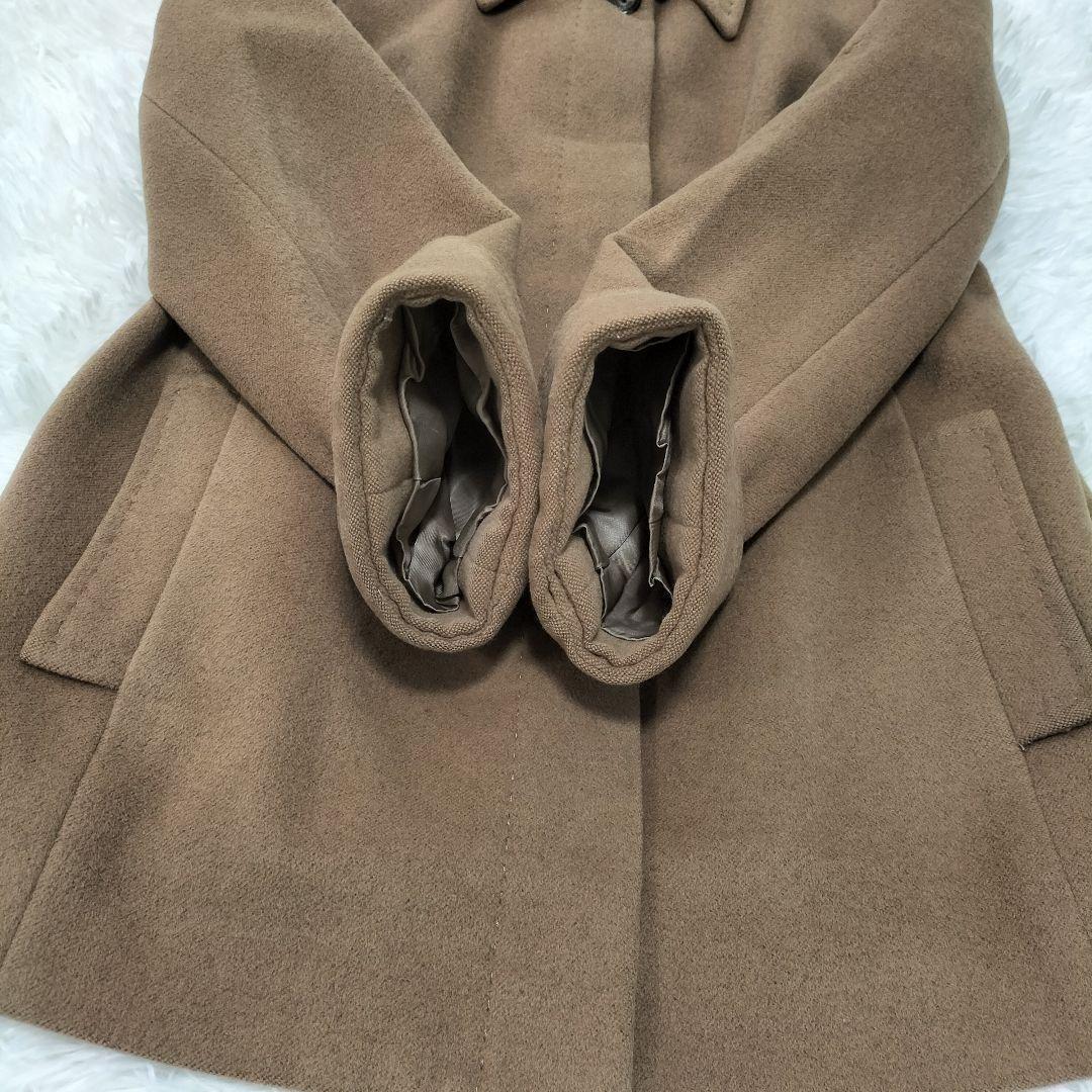 【バーバリーロンドン】 アンゴラ混 ノヴァ ステン カラーコート 大きいサイズ