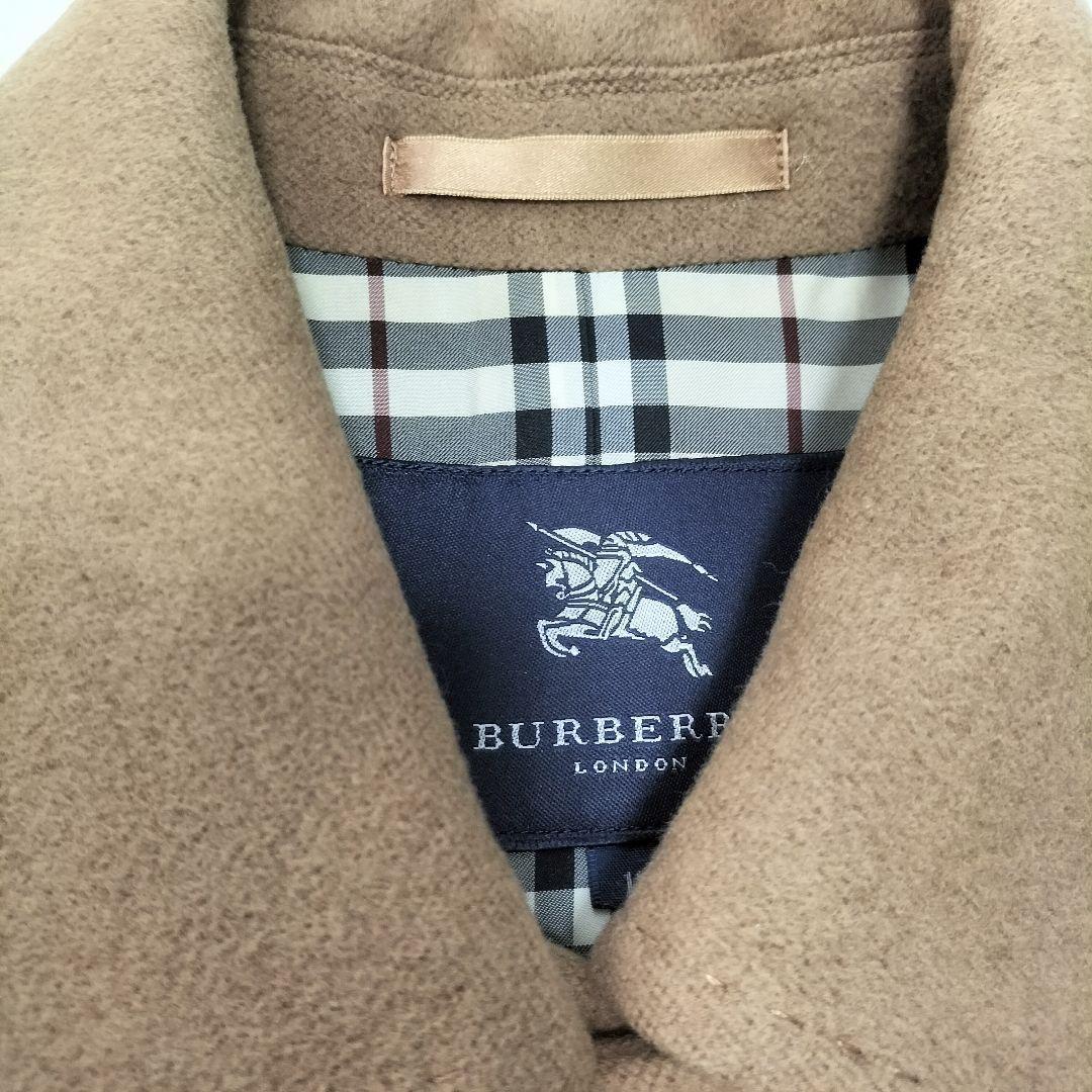 【バーバリーロンドン】 アンゴラ混 ノヴァ ステン カラーコート 大きいサイズ