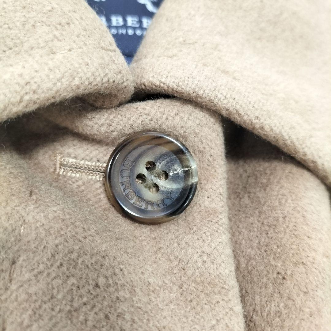 【バーバリーロンドン】 アンゴラ混 ノヴァ ステン カラーコート 大きいサイズ