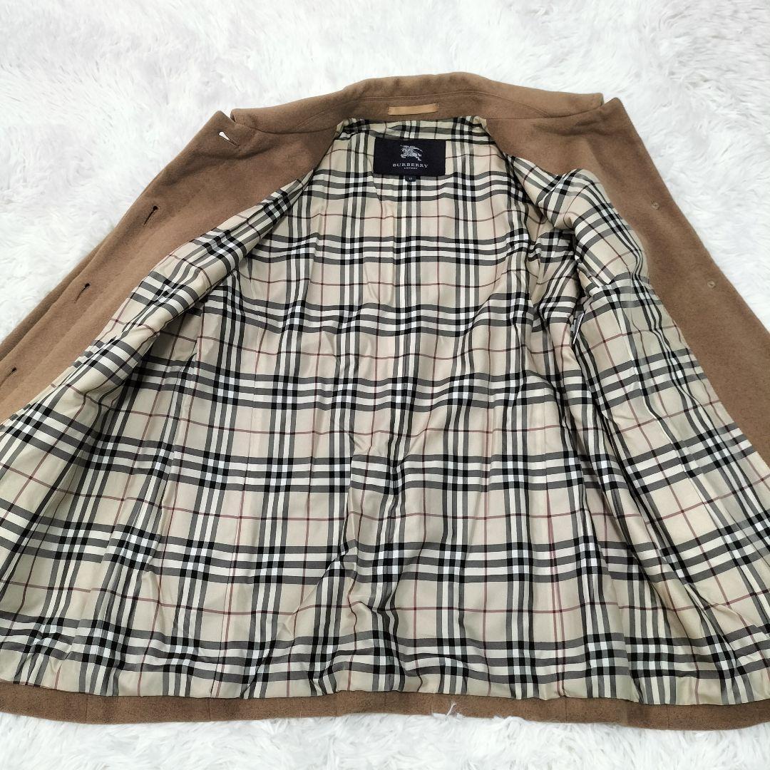 【バーバリーロンドン】 アンゴラ混 ノヴァ ステン カラーコート 大きいサイズ