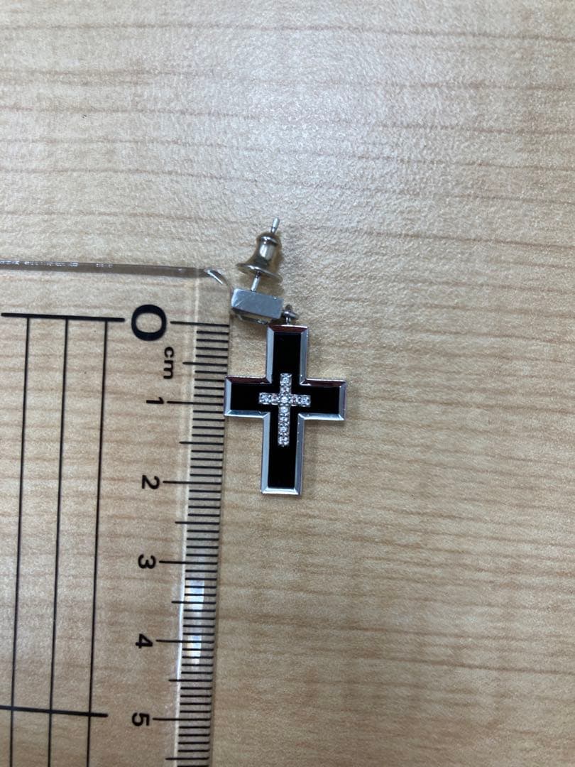 Justin Davis クロスピアス 片耳用　925 K18