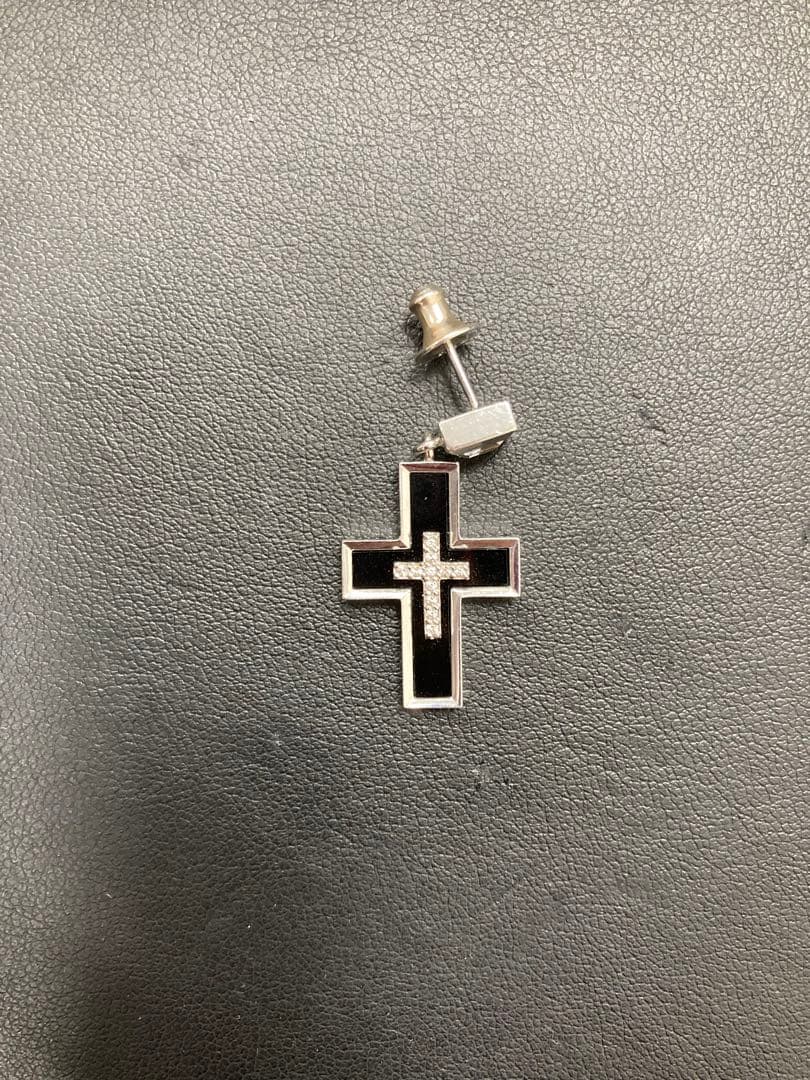 Justin Davis クロスピアス 片耳用　925 K18