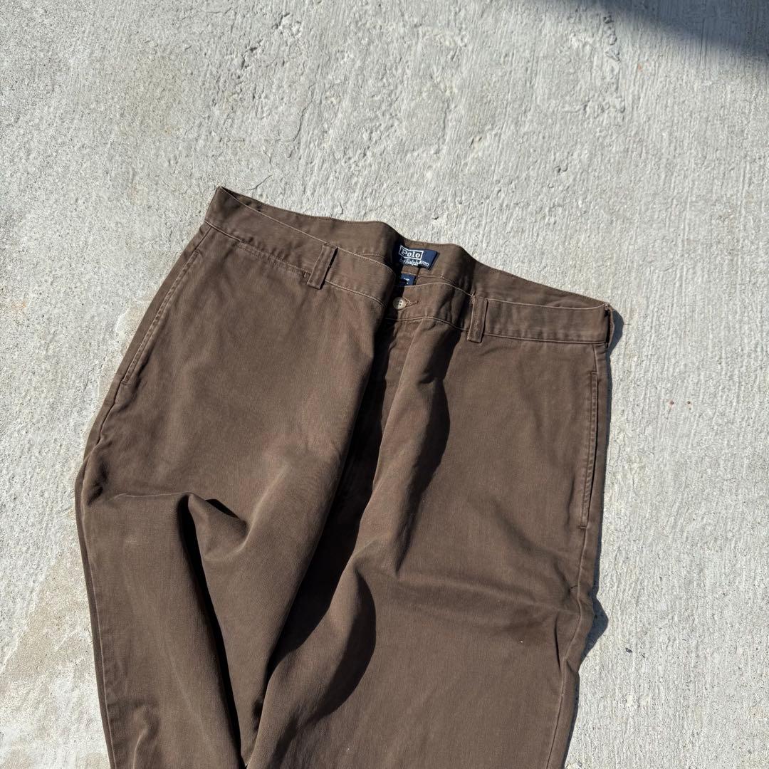 ポロラルフローレン ポロチノ メキシコ製 ブラウン w40 極太