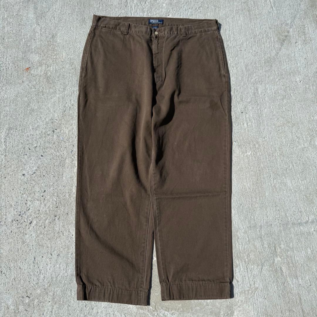 ポロラルフローレン ポロチノ メキシコ製 ブラウン w40 極太