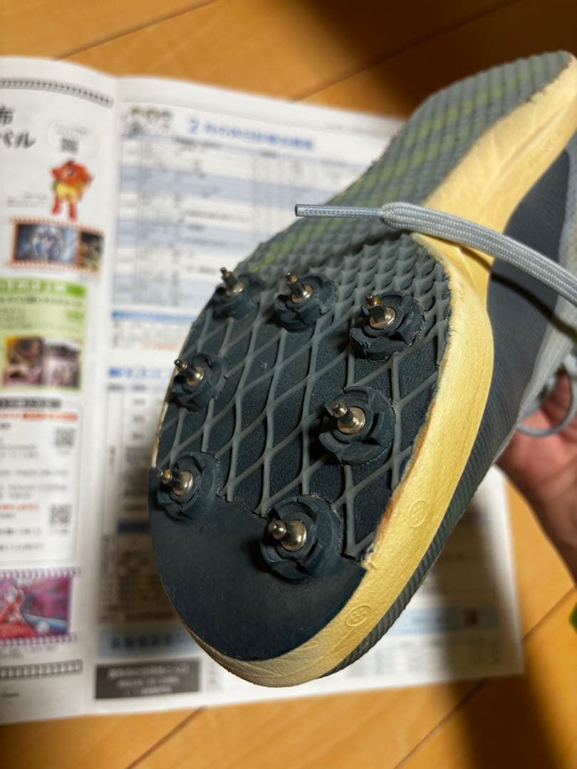 アディゼロ LJ 27.0cm adidas adizero グレー/イエロー