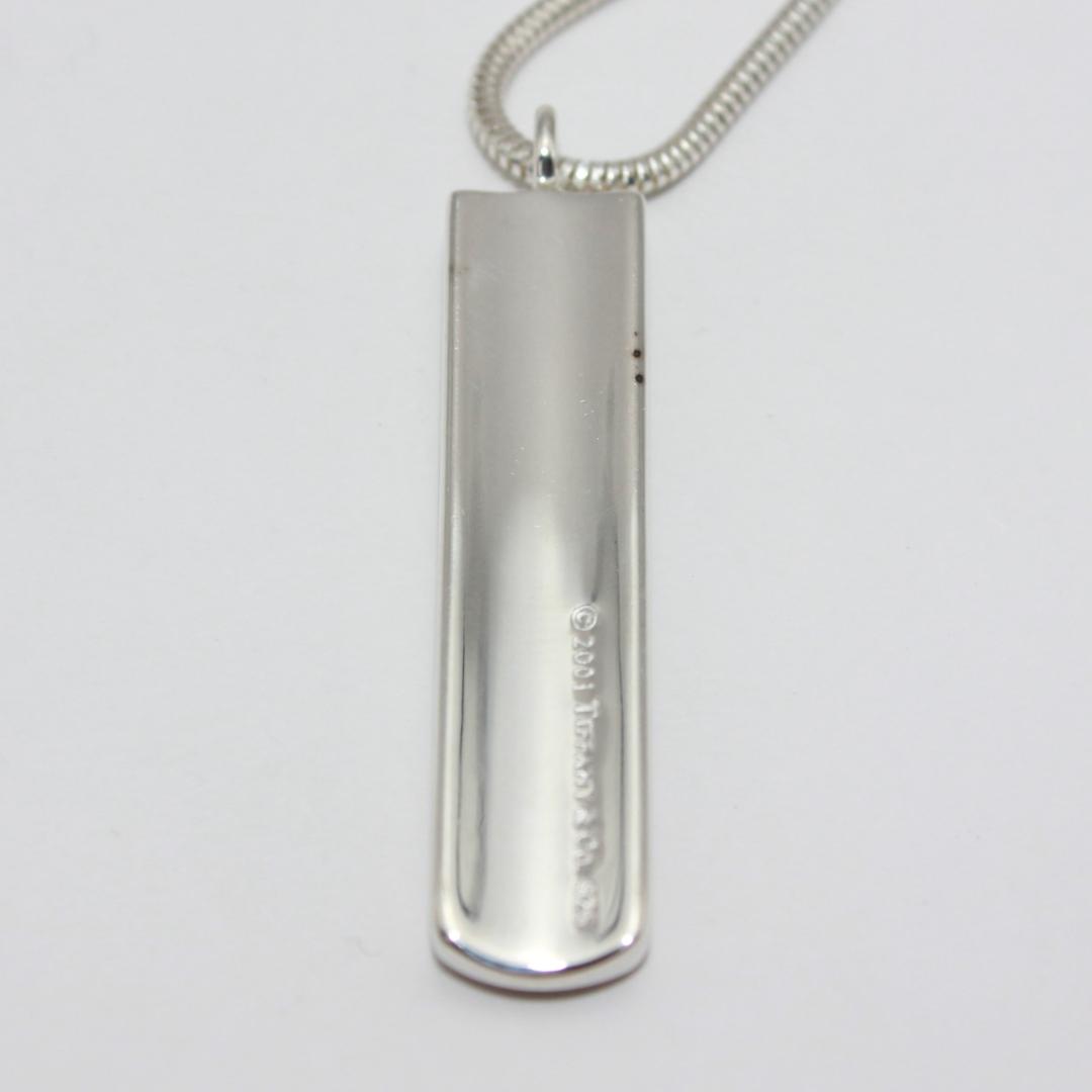 美品 Tiffany&Co. ティファニー ナローバー プレート ネックレス