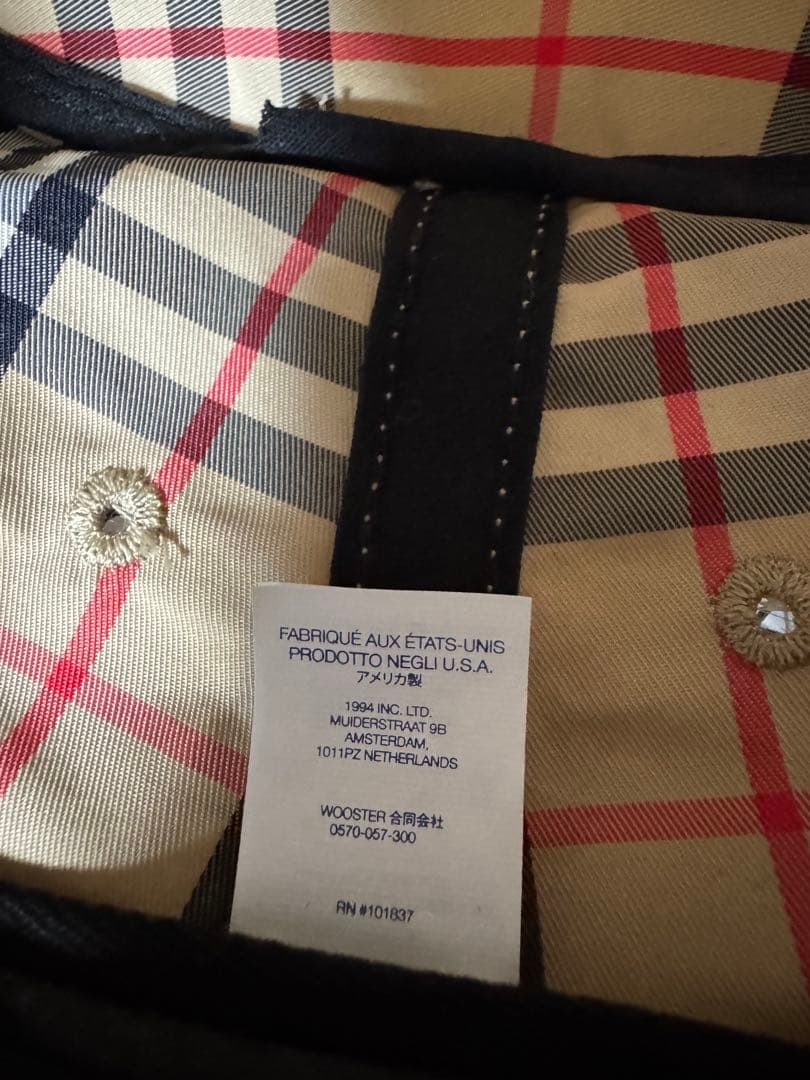 Supreme×BURBERRY チェック柄 バケットハット S/M