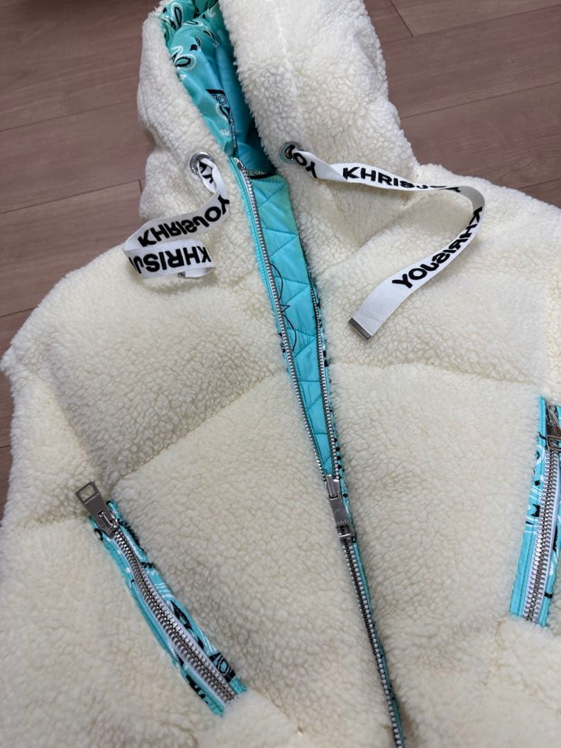 クリスジョイ KHRISJOY ダウンベスト　リバーシブル　ペイズリー柄