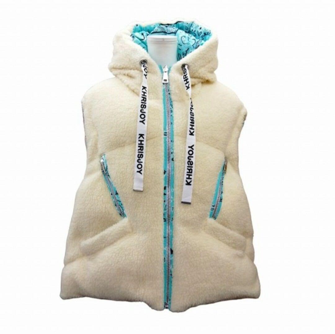 クリスジョイ KHRISJOY ダウンベスト　リバーシブル　ペイズリー柄