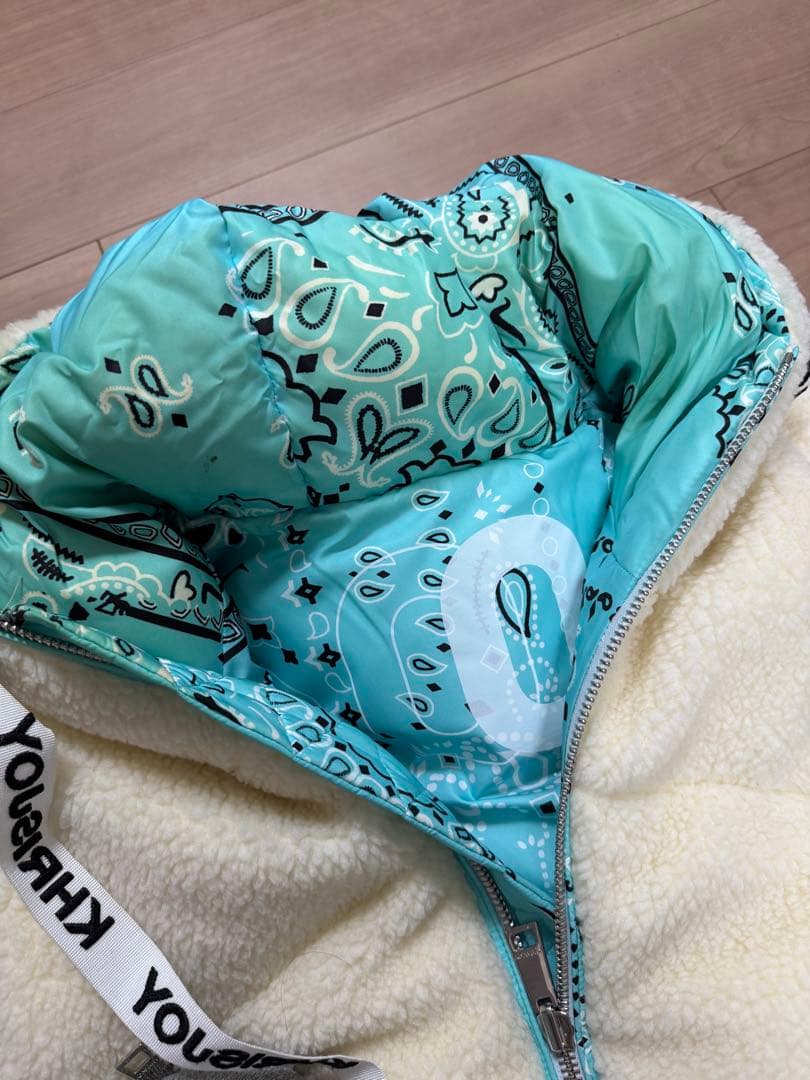 クリスジョイ KHRISJOY ダウンベスト　リバーシブル　ペイズリー柄