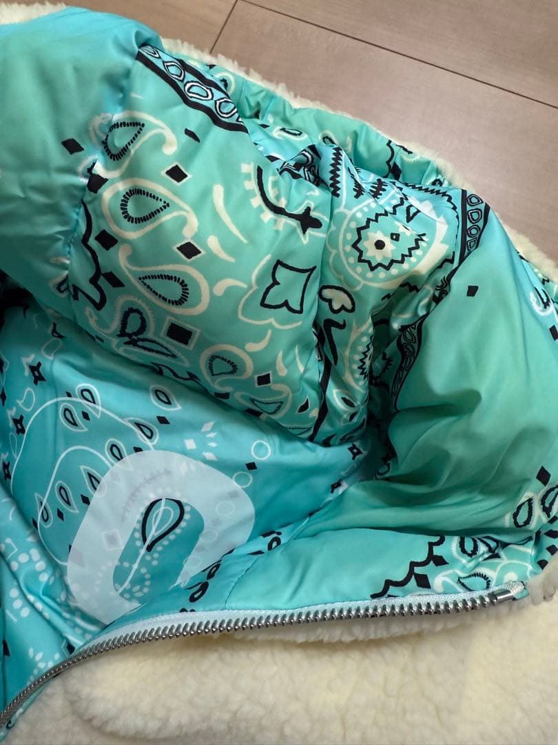 クリスジョイ KHRISJOY ダウンベスト　リバーシブル　ペイズリー柄