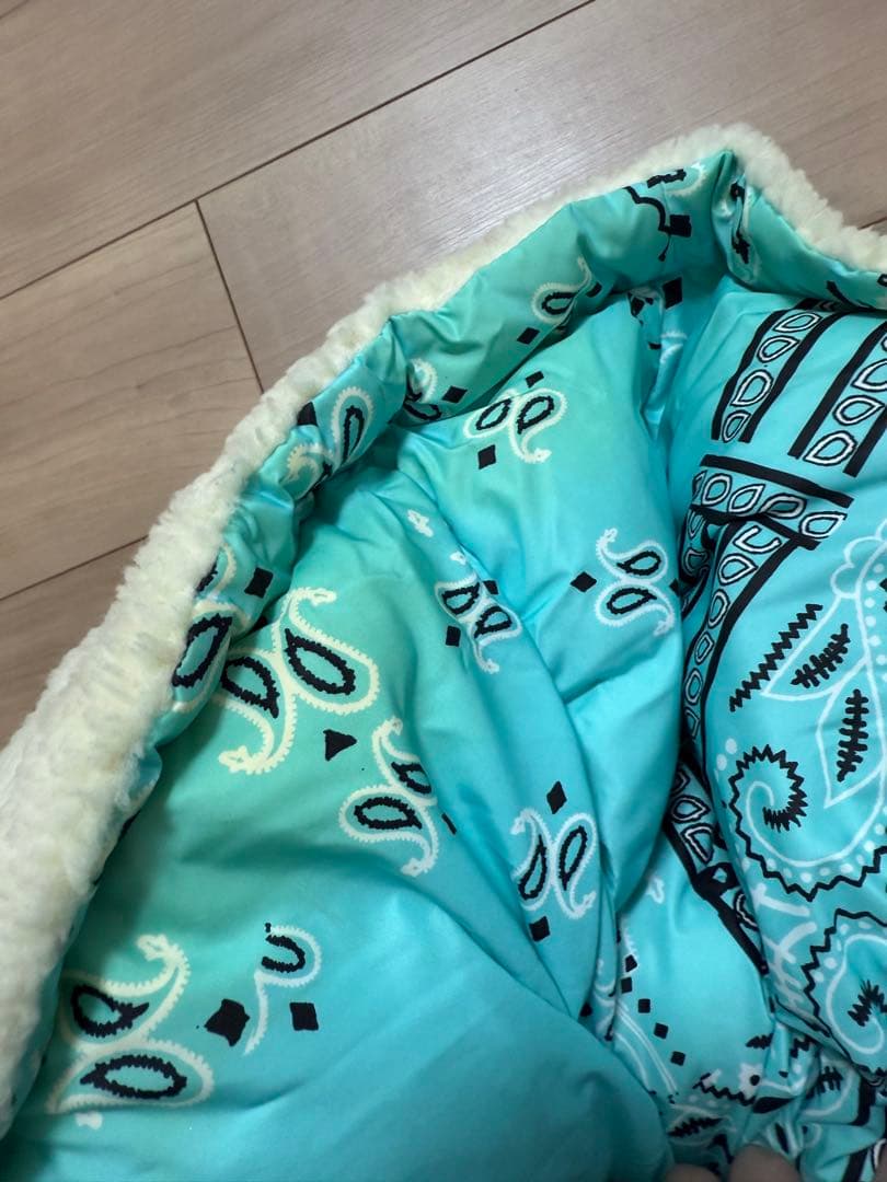 クリスジョイ KHRISJOY ダウンベスト　リバーシブル　ペイズリー柄