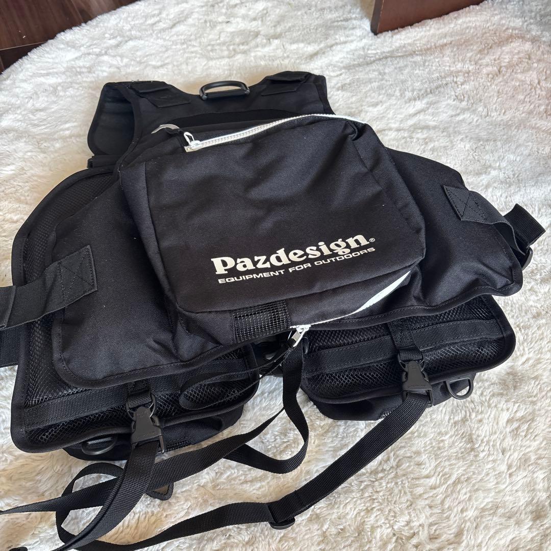 Pazdesign ブラック フィッシングベスト　SLV-027