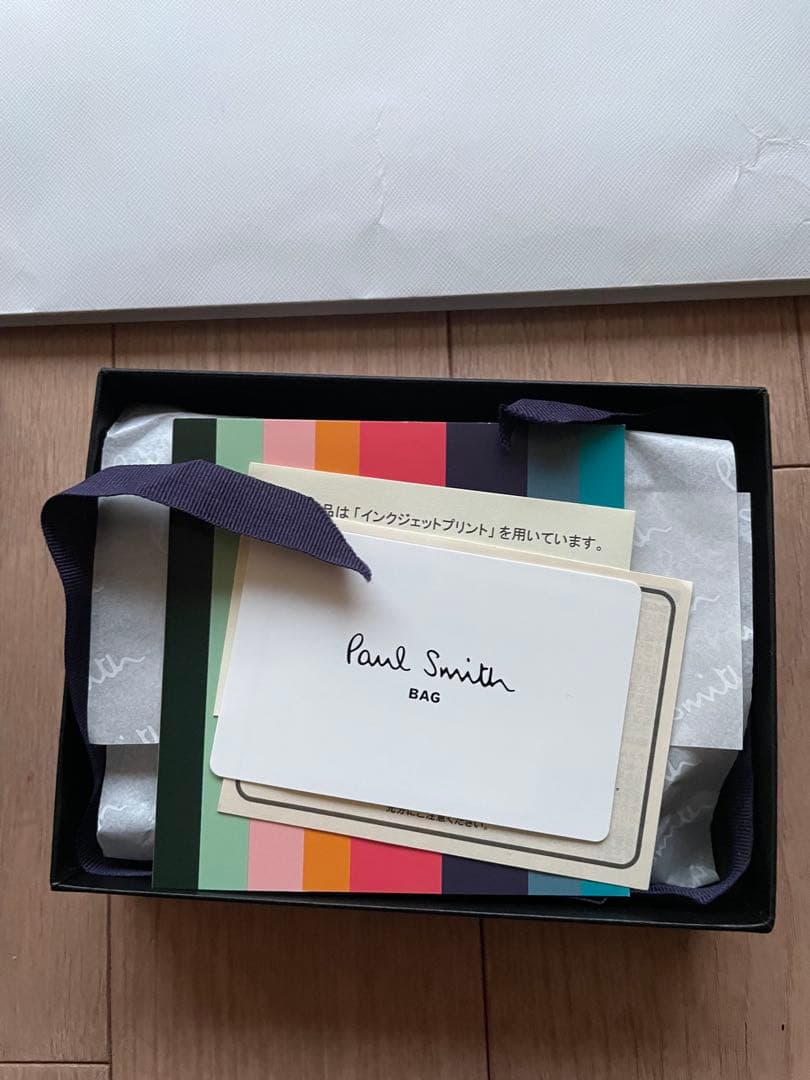 【美品】Paul Smith ブライトストライプ　ラビット　二つ折り財布
