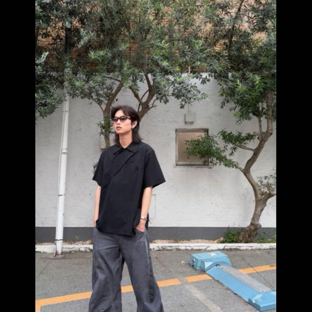 トップス nullus 25ss/Seersucker Polo SS