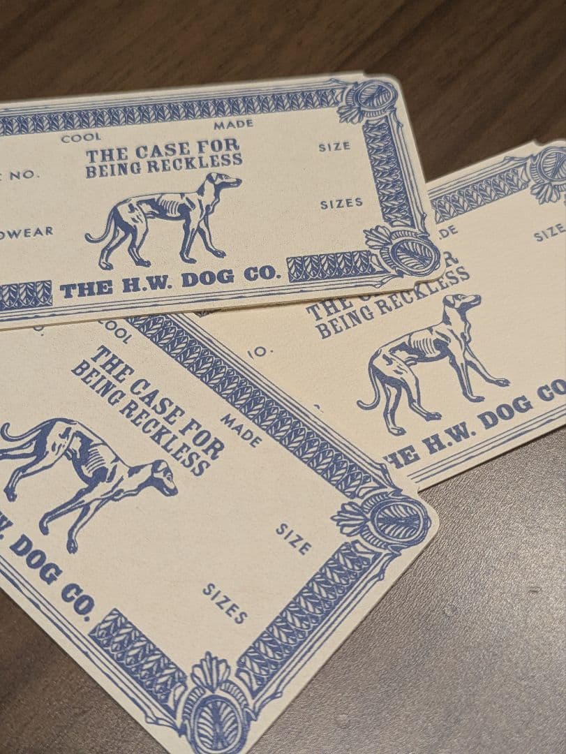 THE H.W. DOG CO. 紙タグ 3枚セット