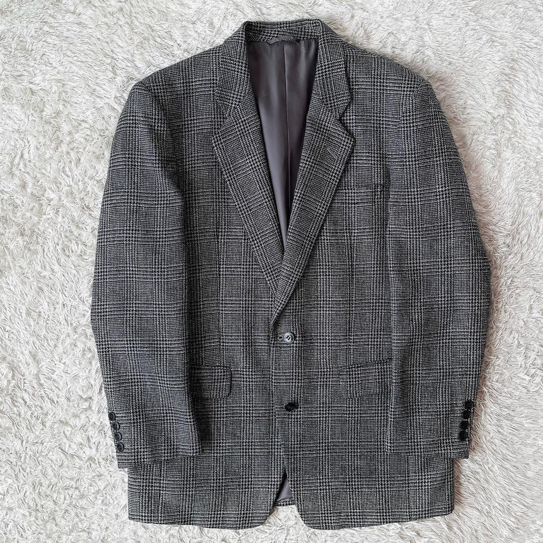 【美品】クリスチャンディオール テーラードジャケット グレンチェックウール