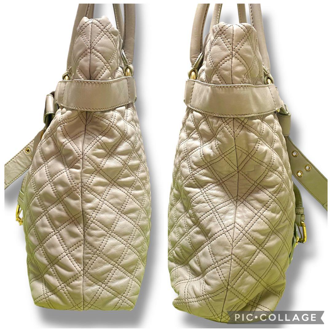 MARC JACOBS マークジェイコブス　キルティングレザー　トートバッグ　革