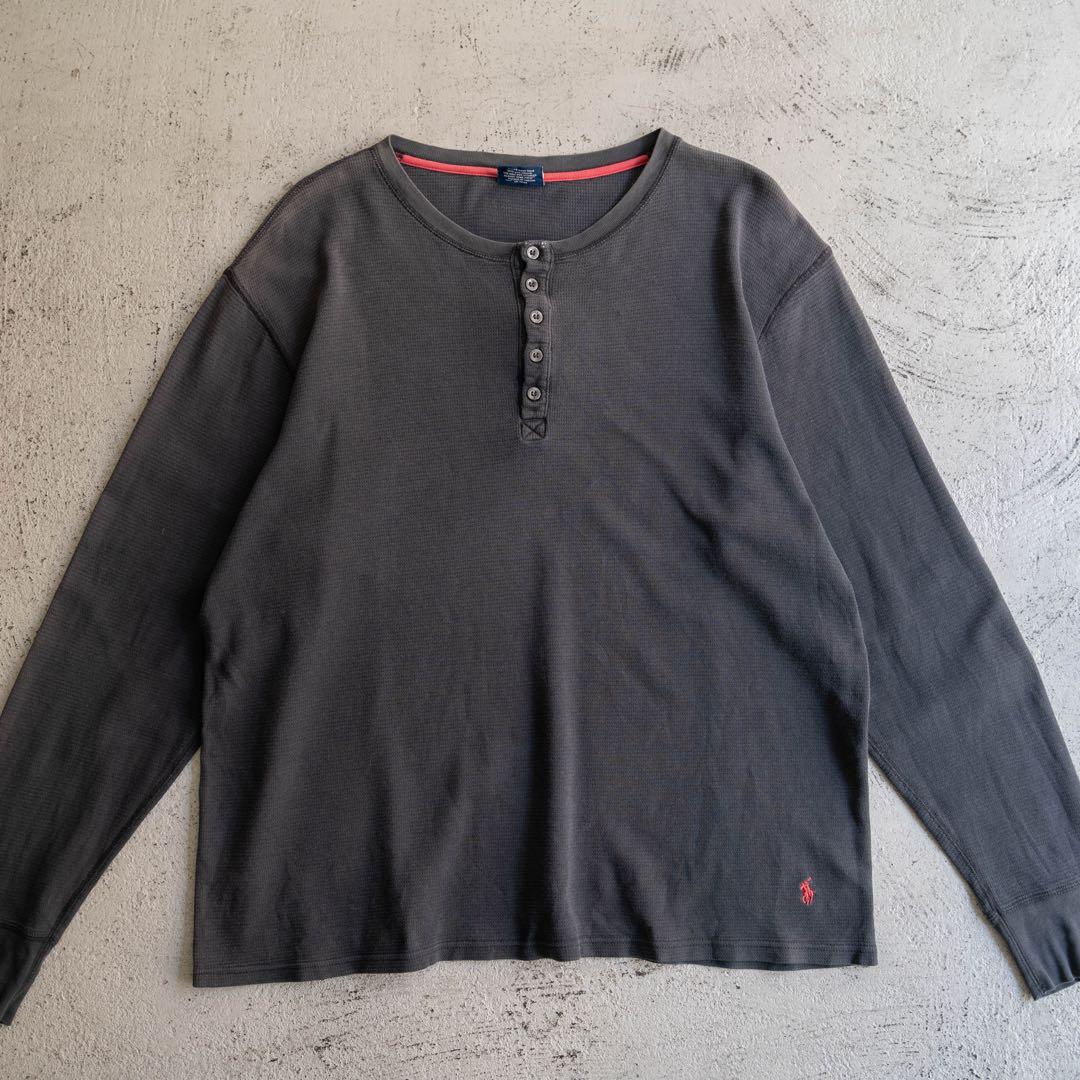 90s Polo Ralph Lauren フェード ヘンリーネック サーマル