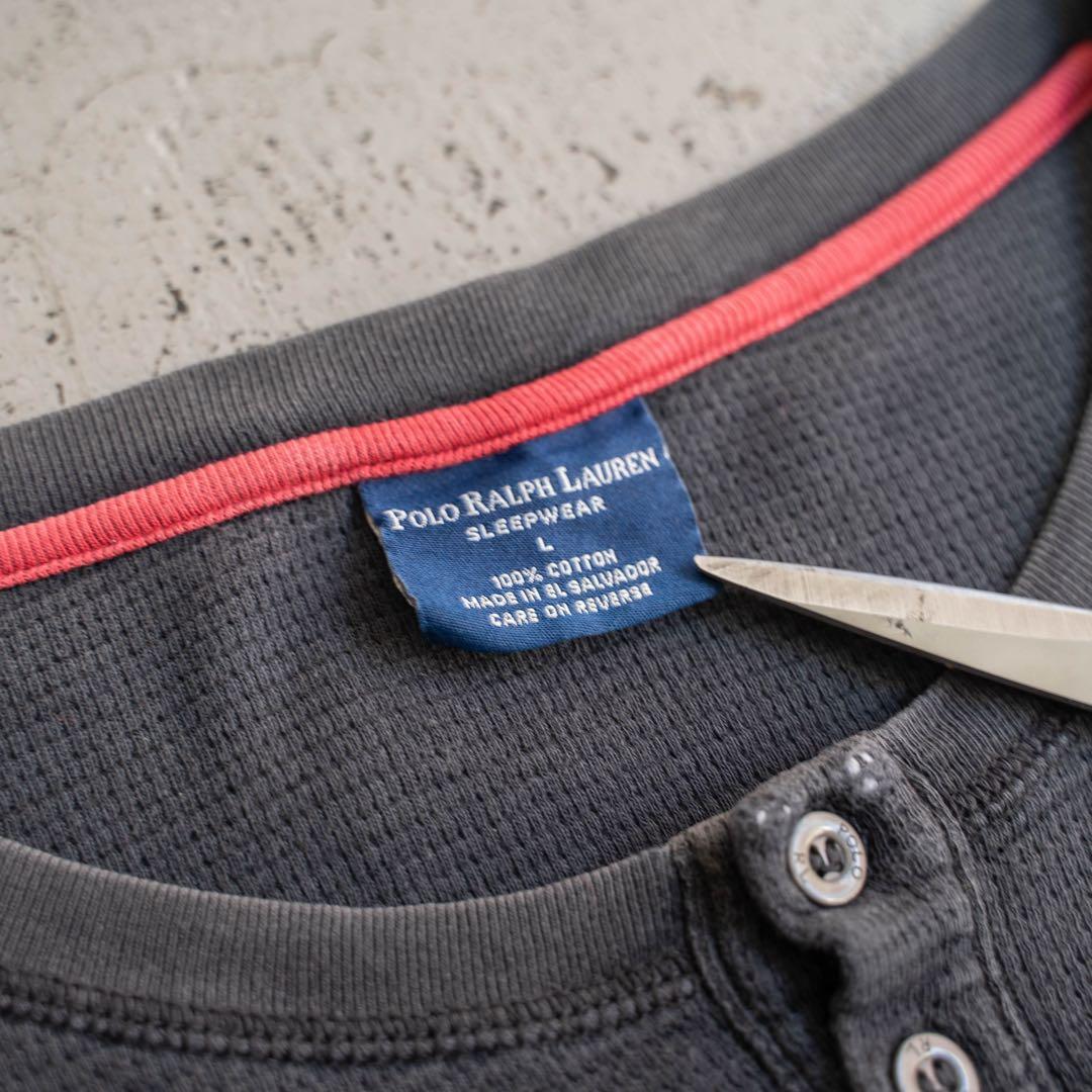 90s Polo Ralph Lauren フェード ヘンリーネック サーマル