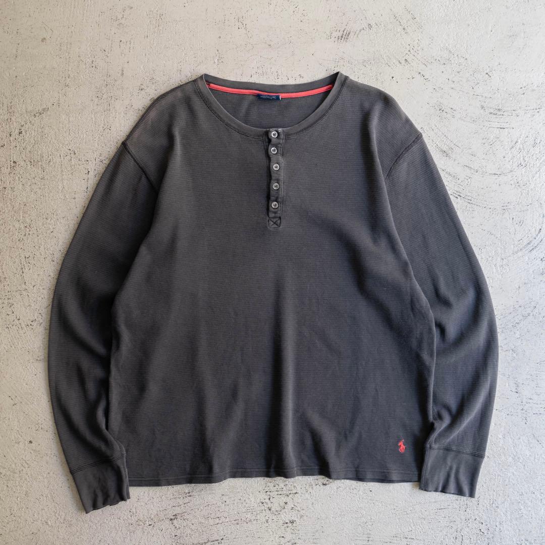 90s Polo Ralph Lauren フェード ヘンリーネック サーマル