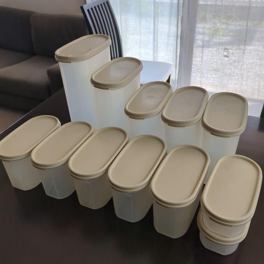 タッパーウェアMM楕円ナッツベージュ 12個セット