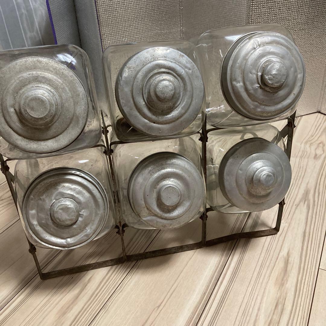 【稀品】アンティーク　駄菓子屋　たばこ瓶　昭和レトロ　ガラス瓶　キャニスター