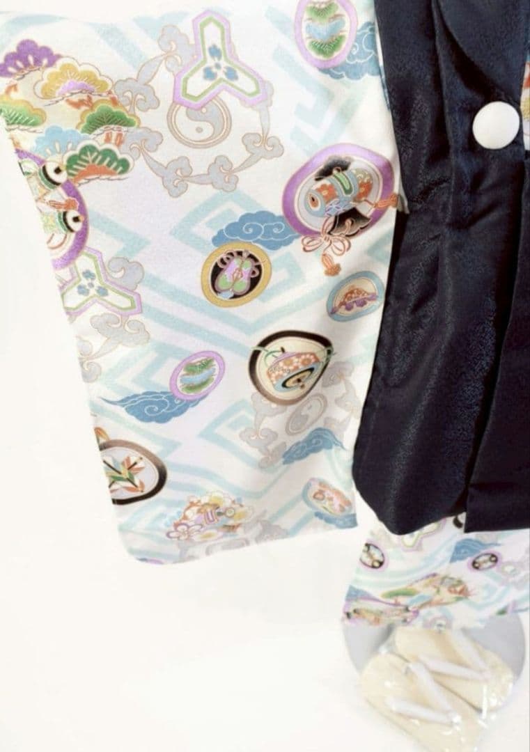 新品七五三○被布○男の子○753○着物○草履○男児被布セット○足袋6点◯超目玉